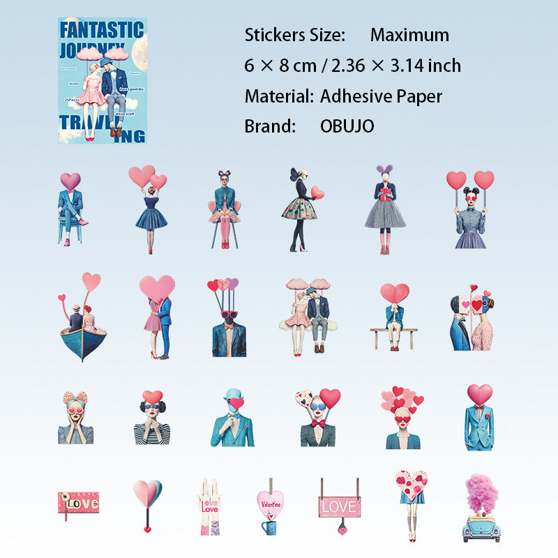 25 Pcs Fantasy Journal Stickers QHZL