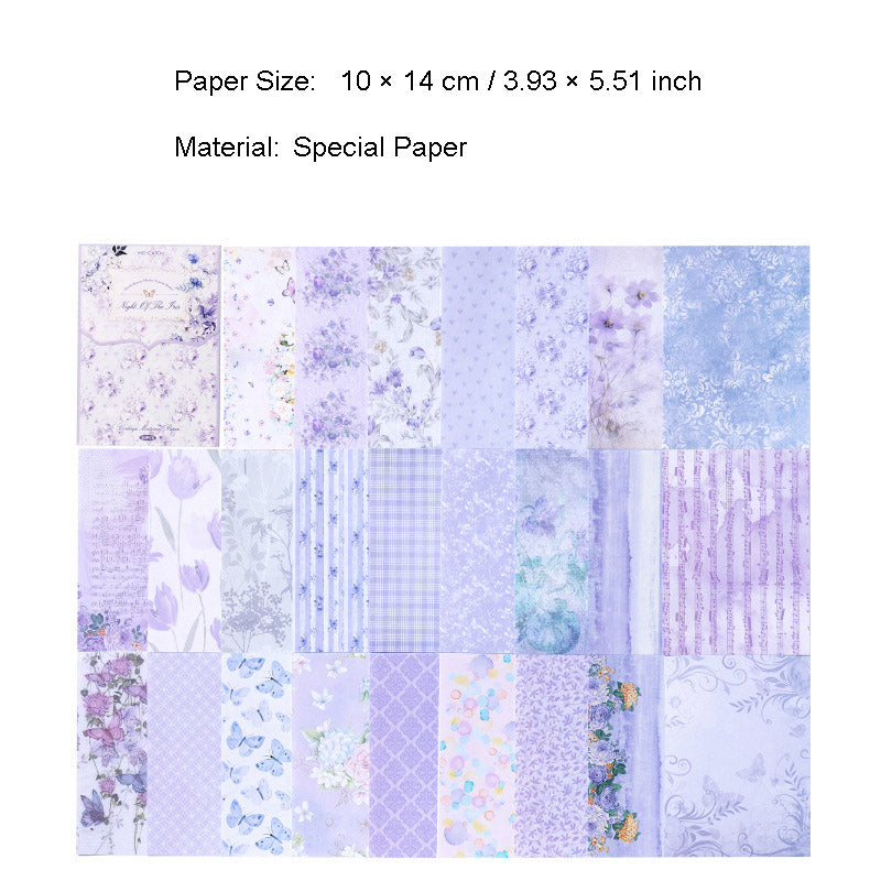 50 Pcs Basic Floral Scrapbook Paper QFHJ