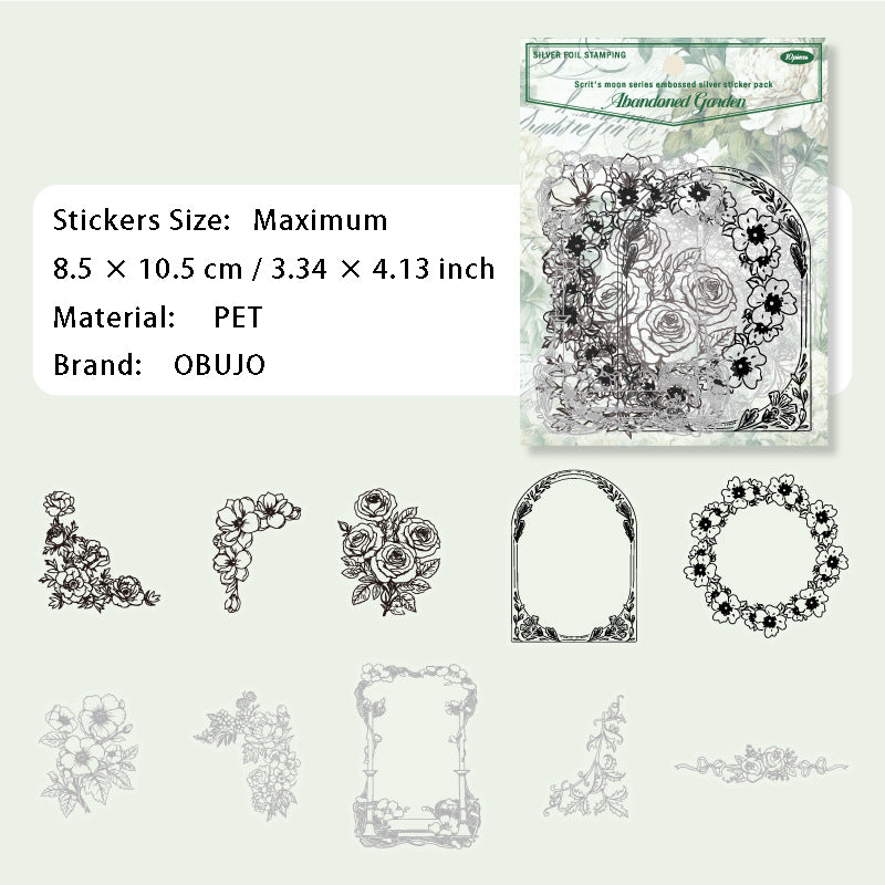 10 Pcs Vintage Frame Border PET Stickers SKLTYL