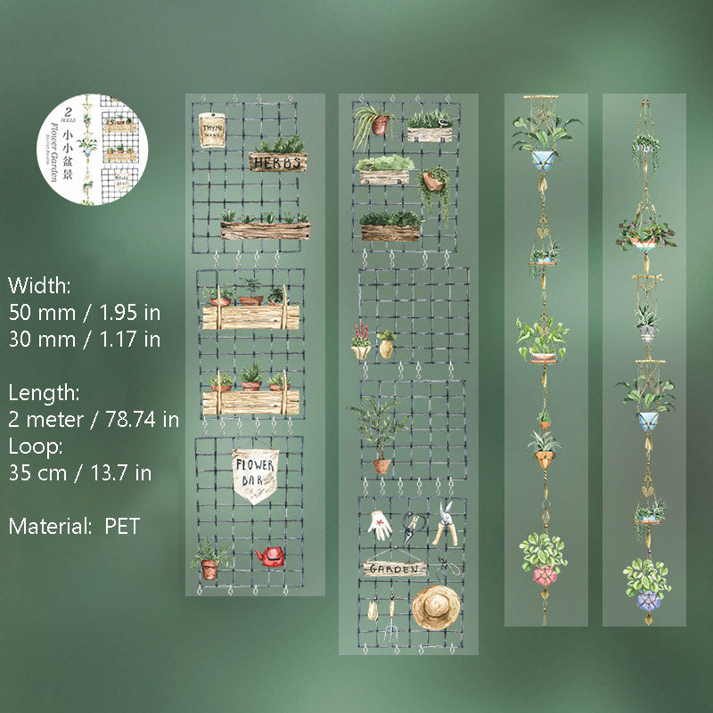2 Rolls Garden Theme PET Tape Set HTMJ