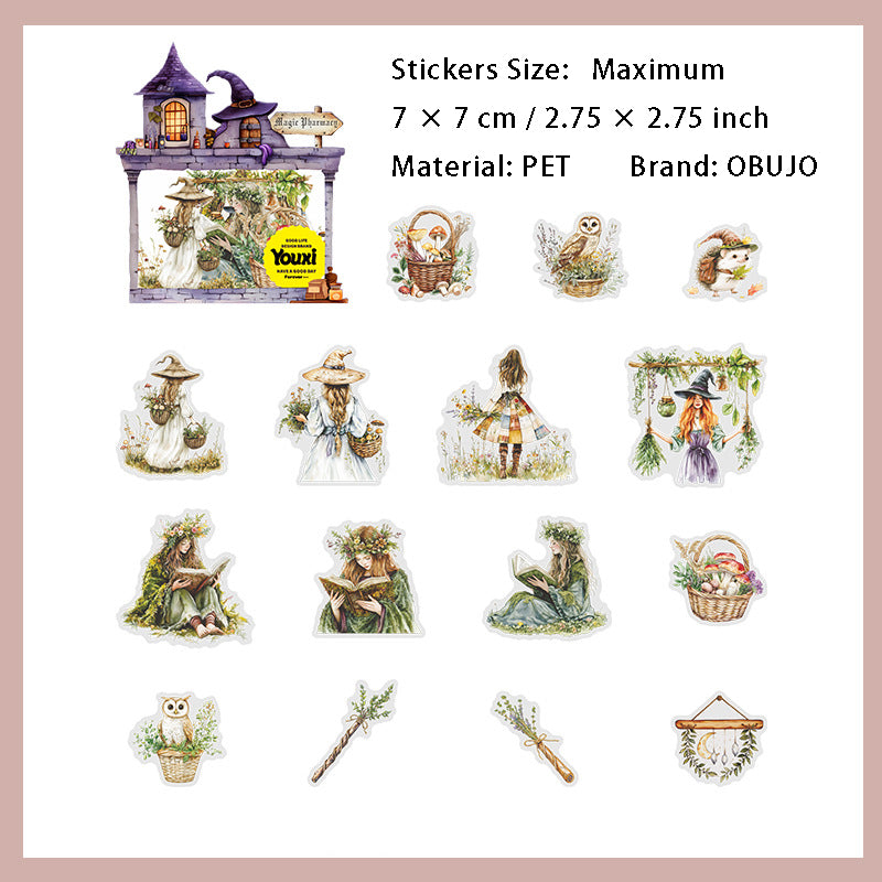 15 Pcs Magical Potion PET Stickers MFYF
