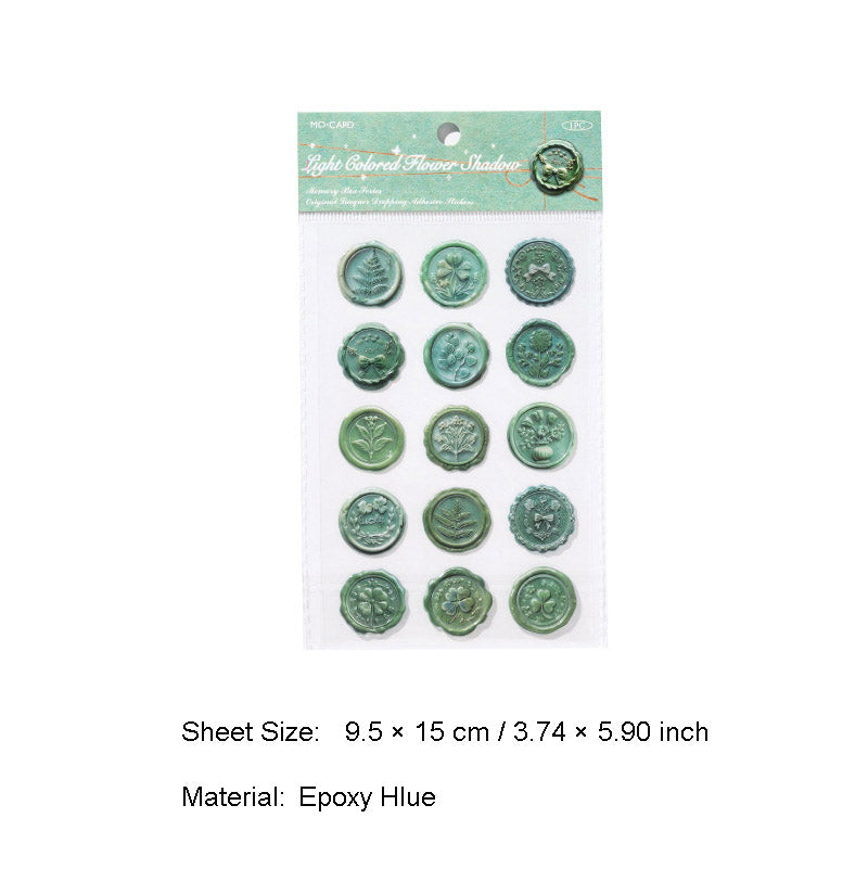 15 Pcs 3D Vintage Wax Seal Stickers JYXZ