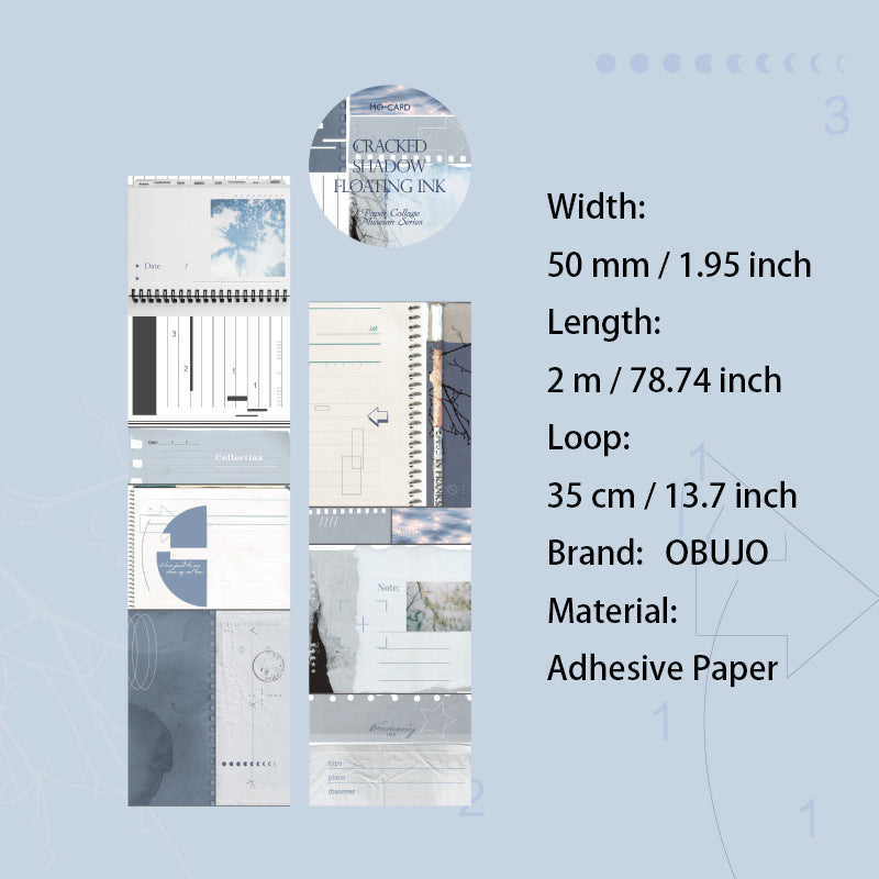 1 Roll Vitnage Collage Stikcers Tape ZJPTG