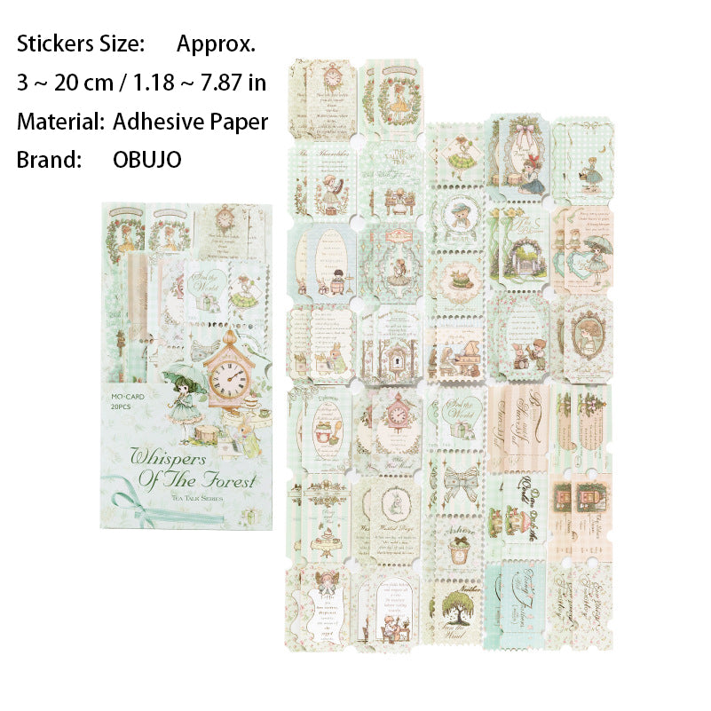 10 Sheets Vintage Post Stamp Stickers CHHX