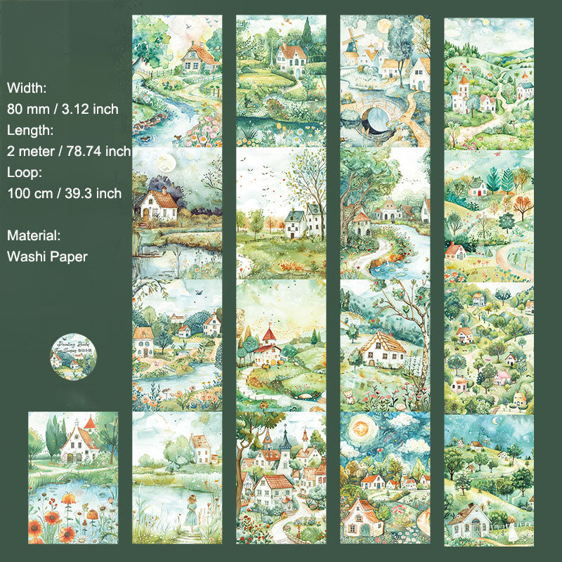 1 Roll Seasonal Painting Washi Stickers Tape SJHJ