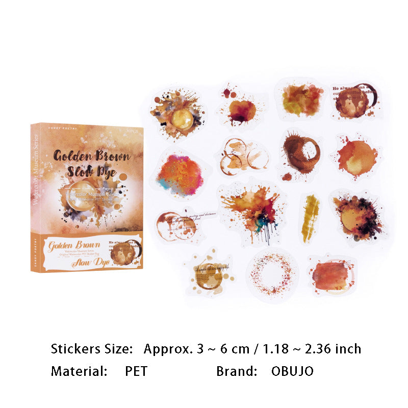 30 Pcs Paint Splash PET Stickers SCBWG