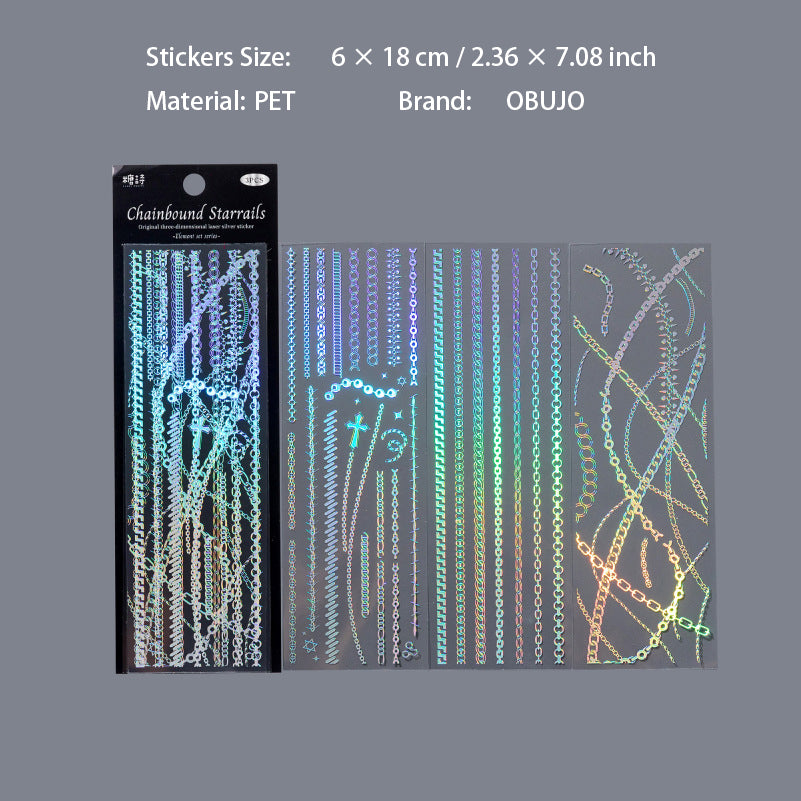 3 Pcs Punk Theme PET Stickers YSJX