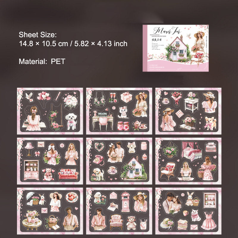 15 Sheets Manor Girl Stickers Book ZYZL