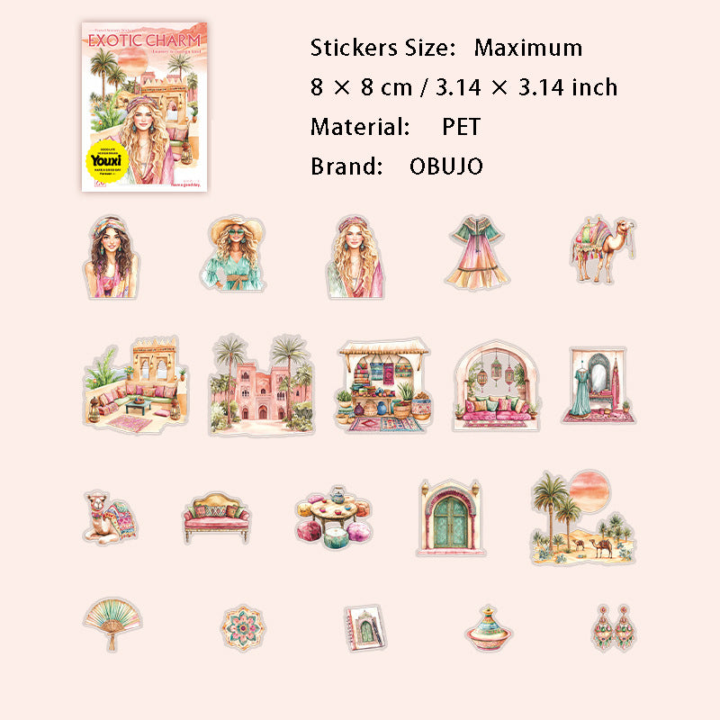 20 Pcs Travel Landscape PET Stickers YYZL