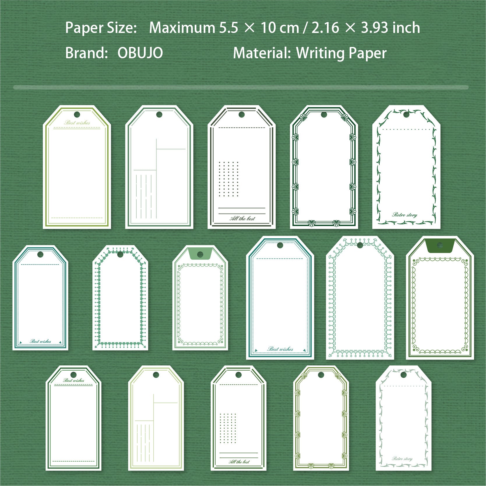 32 Pcs Vintage Notepad Tag BQDP