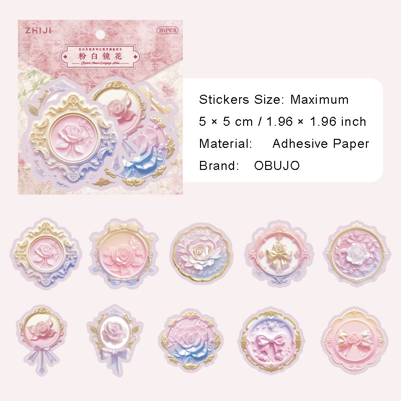 20 Pcs Emboosed Wax Seal Stickers FSHY