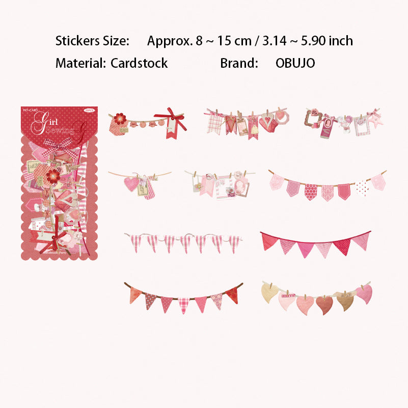 10 Pcs Seasonal Party Themed Cardstock Stickers SZPD
