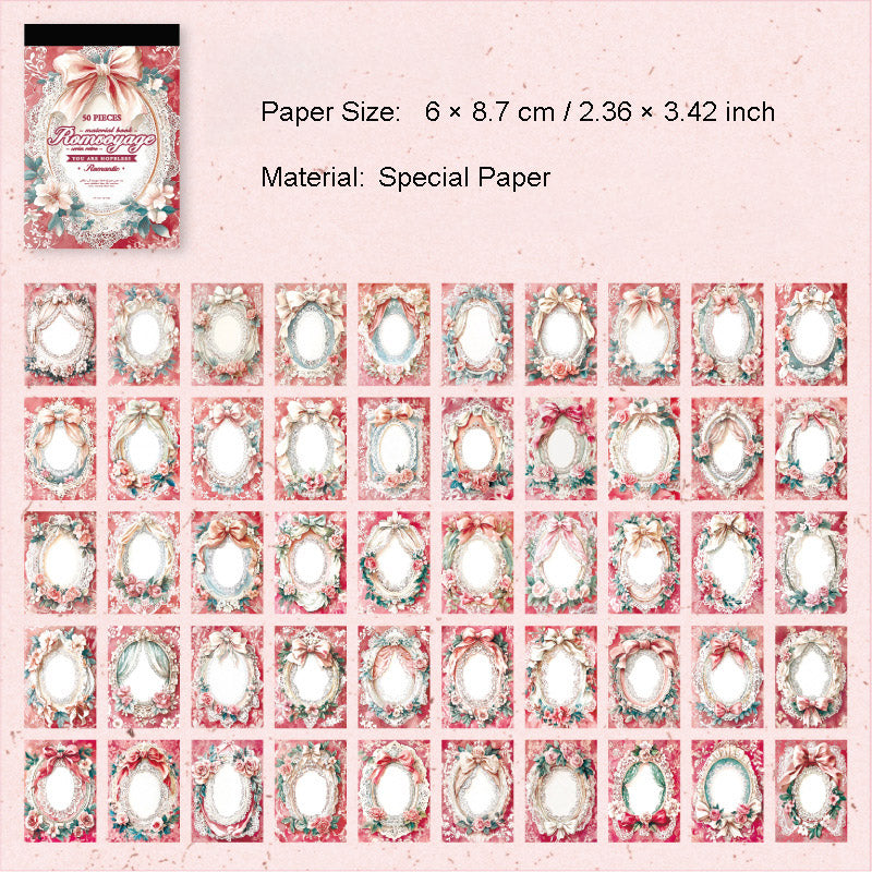 50 Sheets Small Background Scrapbook Paper LMTY