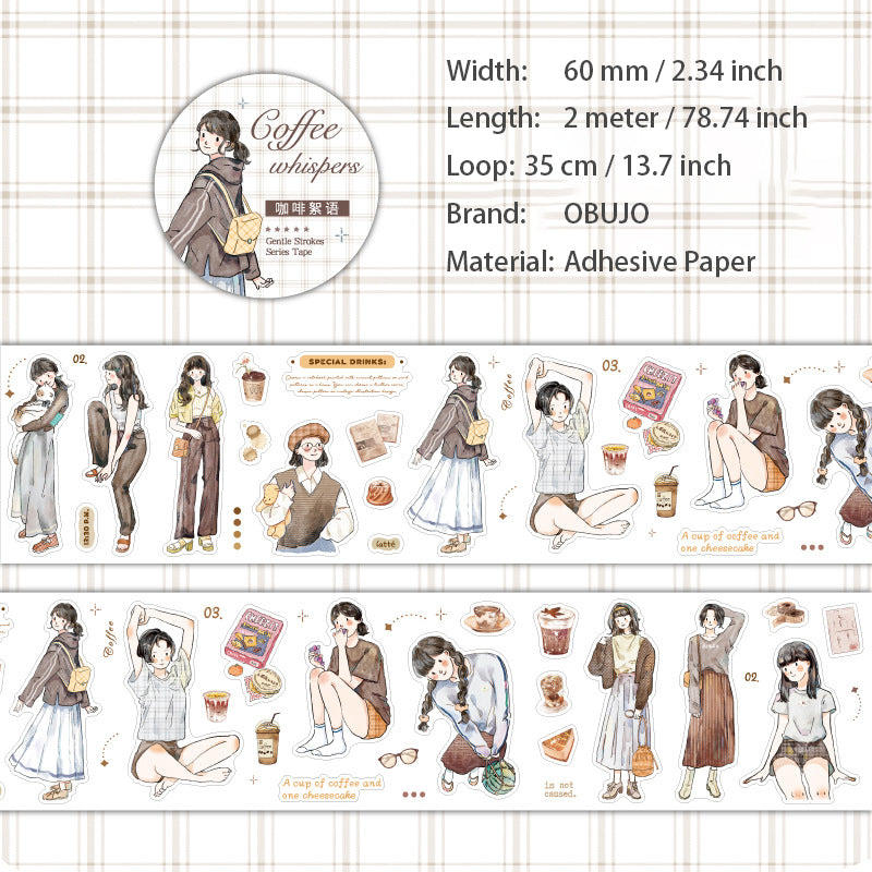 1 Roll Fashion Girl Stickers Tape WRBC