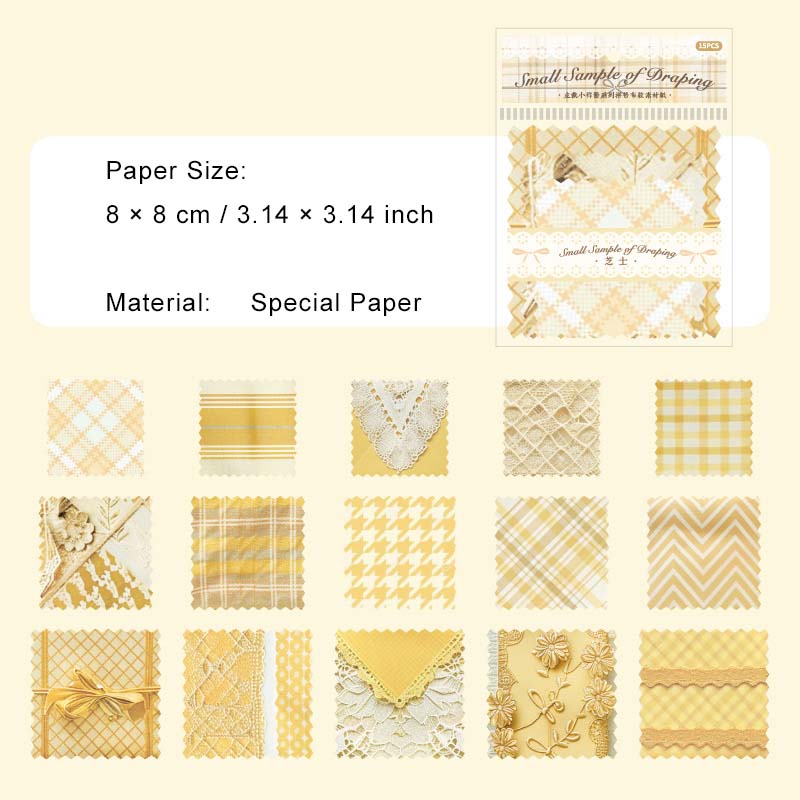 30 Pcs Fabric Texture Scrapbook Paper LCXYC