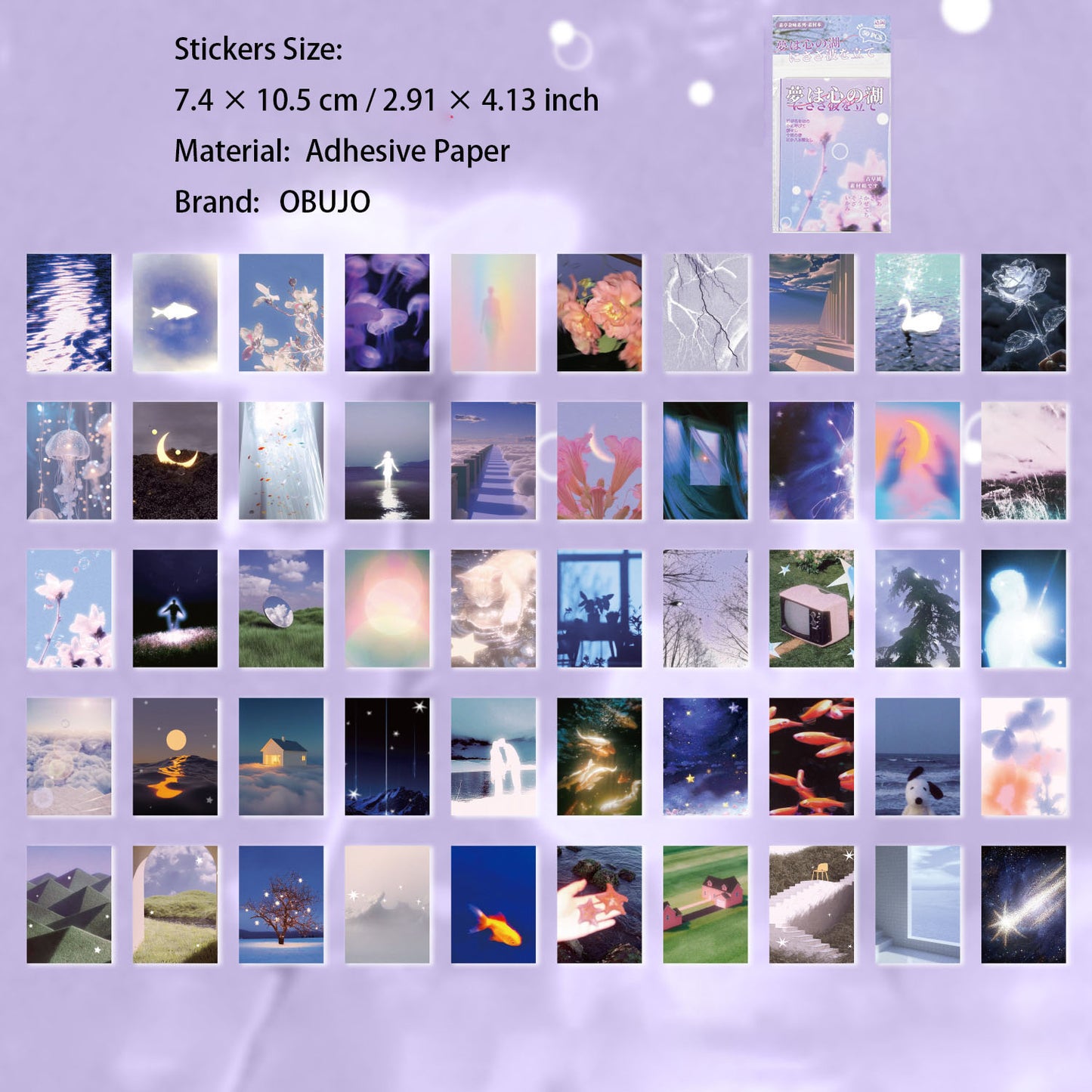50 Pcs Aesthetic Stickers Book STZY