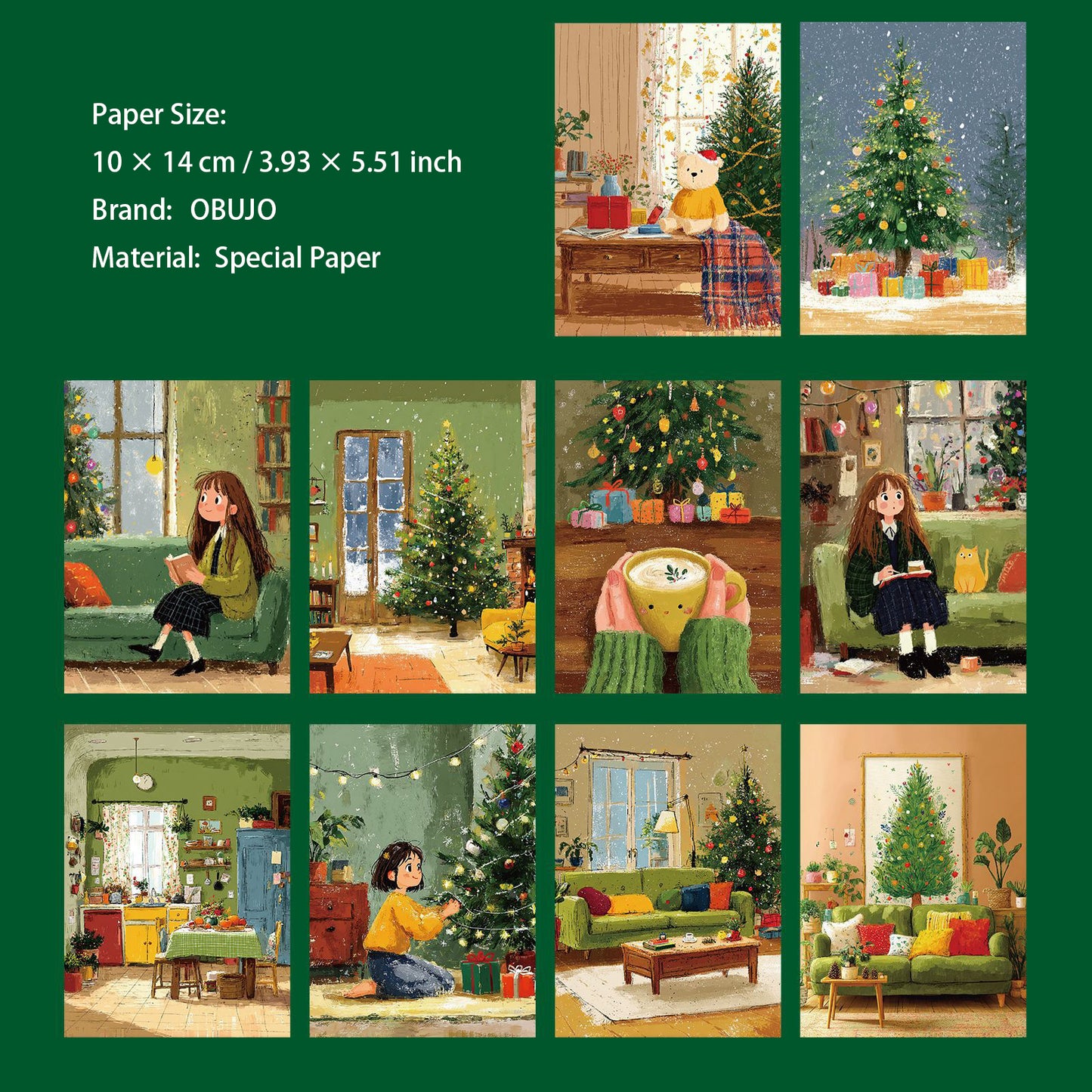 20 Pcs Christmas Night Journal Paper SDZY