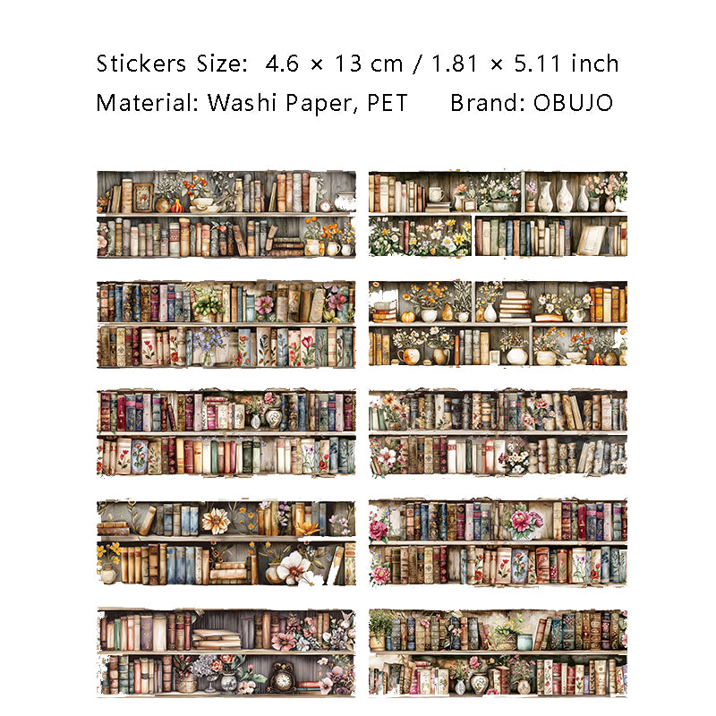 20 Sheets Book Shelf Stickers Book CSG