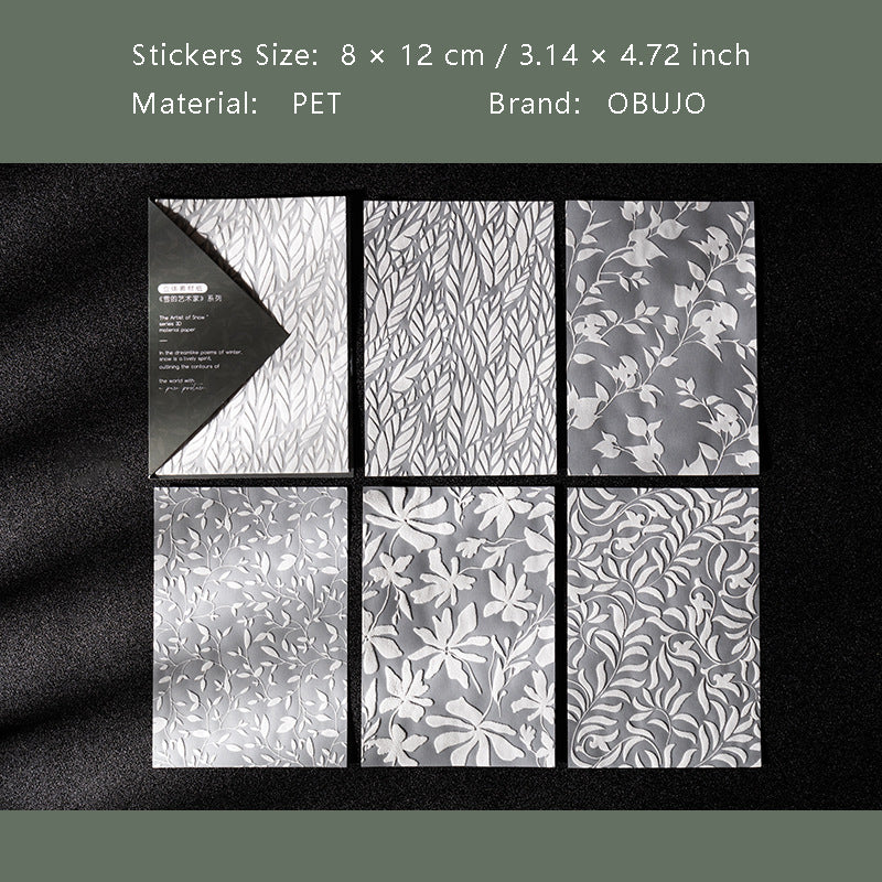 10 Pcs Texture Art Foam Stickers XYSJ