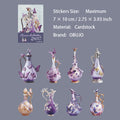 8 Pcs Rococo Glass Bottle Cardstock Stickers LKKDC