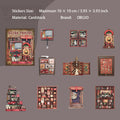10 Pcs Vintage Shelf Journal Stickers FGJY