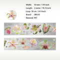 1 Roll Vintage Flower PET Stickers Tape HYDX