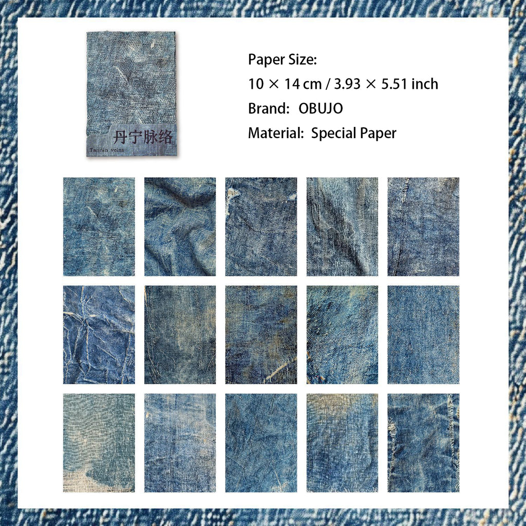 15 Pcs Texture Art Journal Paper YSZJ