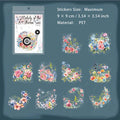 10 Pcs Music Flower PET Stickers HHXL