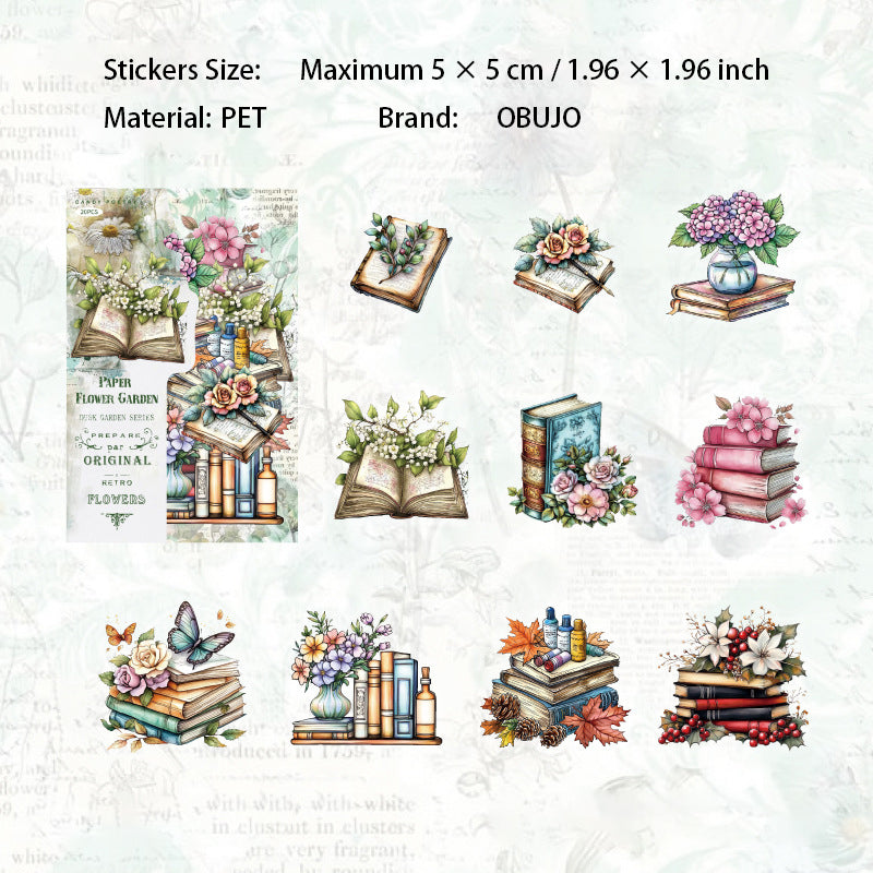 20 Pcs Floral Gadgets PET Stickers MAHY