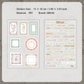 2 Sheets Vintage Quote Frame Cardstock Stickers WZMY