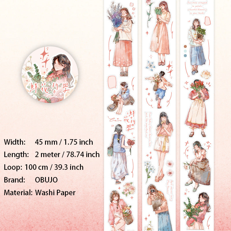 1 Roll Girl Daily Washi Tape SHZQ