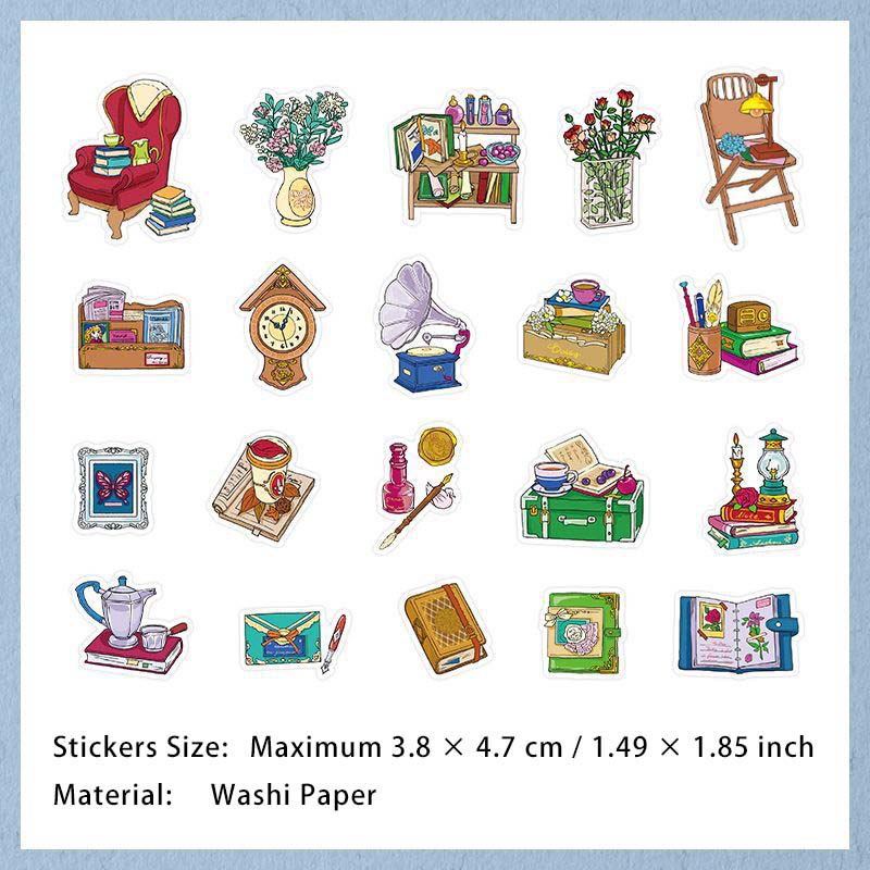 40 Pcs Home Life Washi Stickers HWXN
