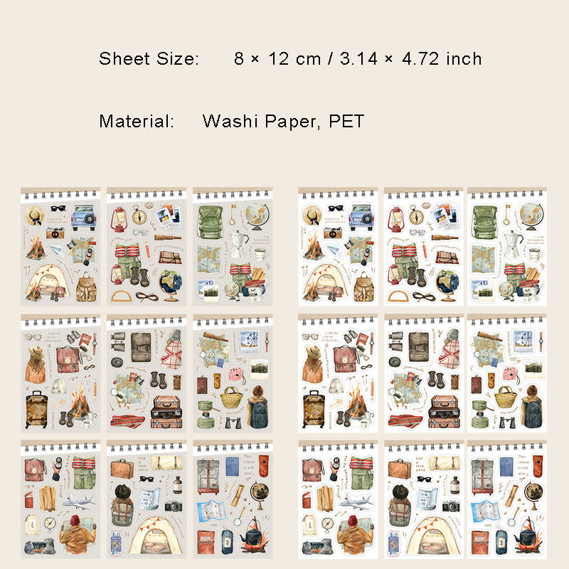 18 Sheets Lifestyle Stickers Book SHBJ