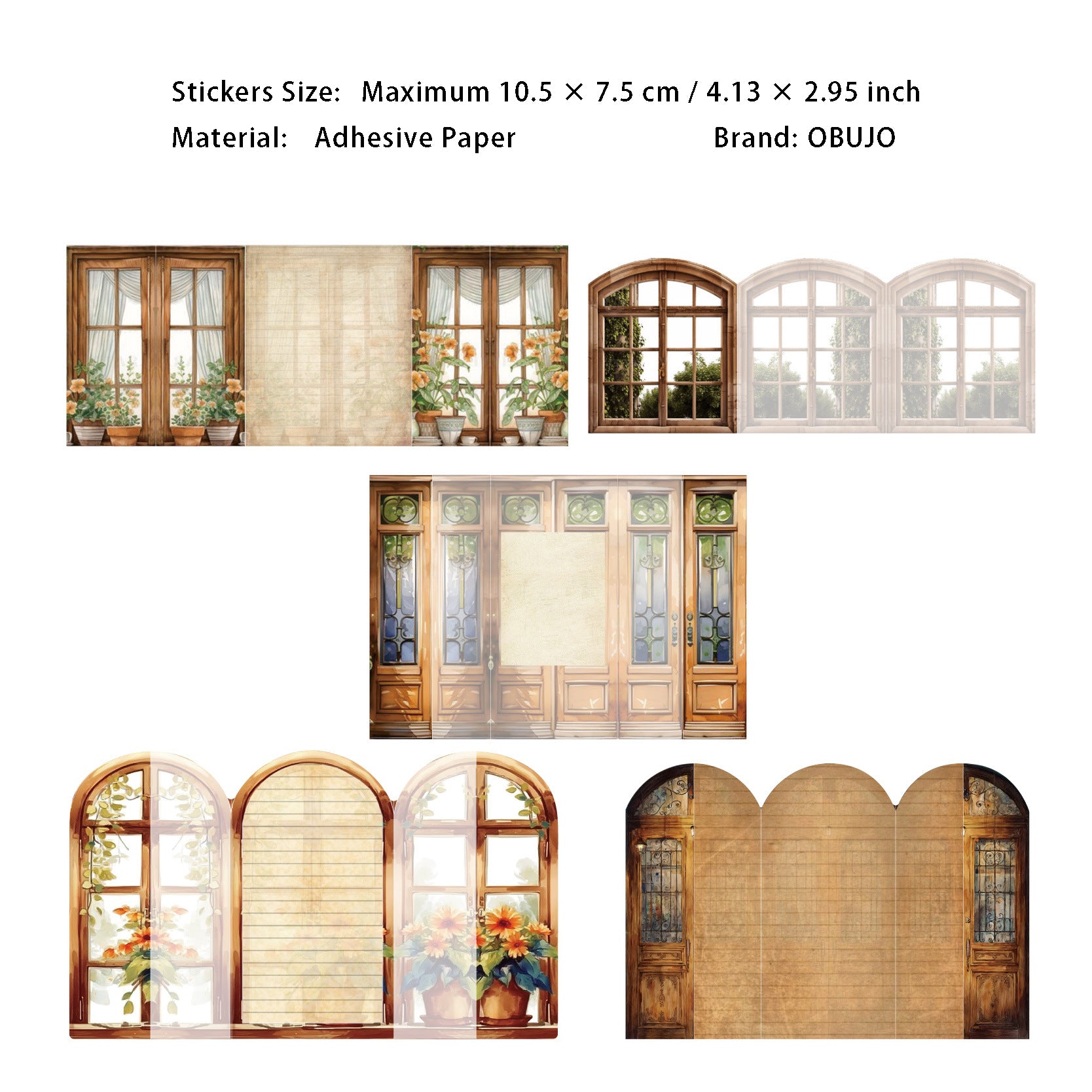 10 Pcs DIY Windows Stickers SGZC