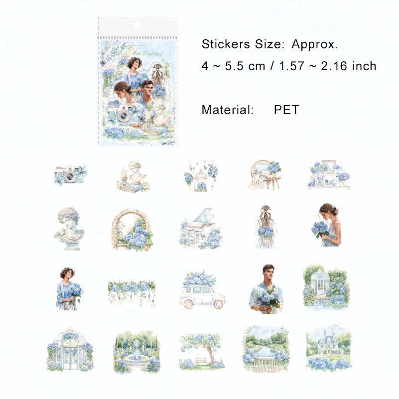 40 Pcs Couple Wedding Theme PET Stickers TMXQ