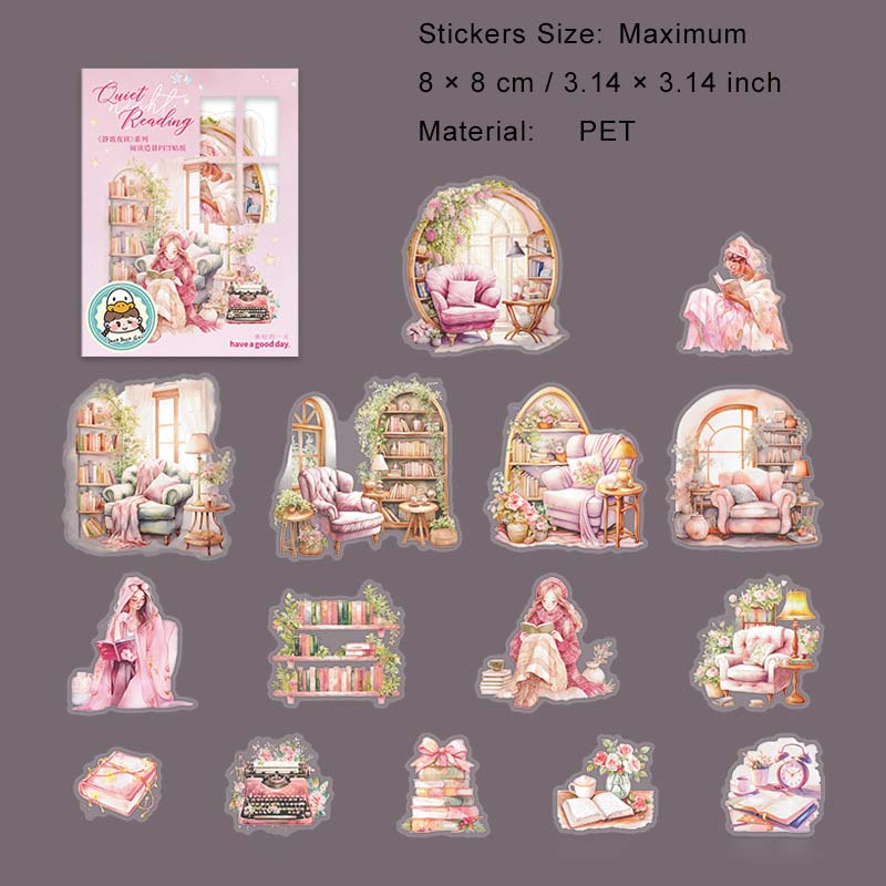 30 Pcs Girl Roon PET Stickers JMYD