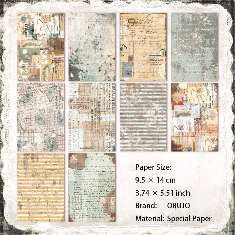 30 Sheets Vintage Junk Journal Paper MJGQ