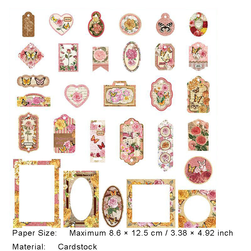 30 Pcs Natural Theme Cardstock Supplies ZRZW