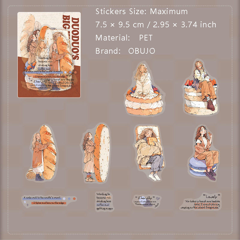 20 Pcs Fantasy Girl PET Stickers DDDSJ