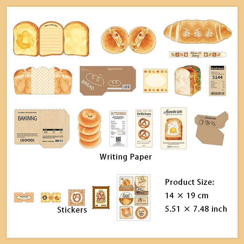 24 Pcs Food Theme Junk Journal Paper and Stickers Kit XXMC