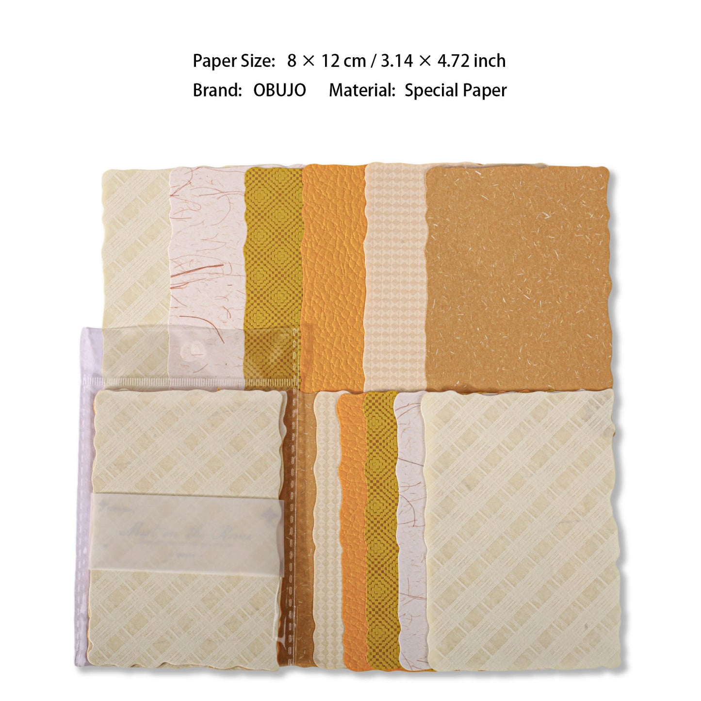 12 Sheets Embossed Journal Paper JWXL