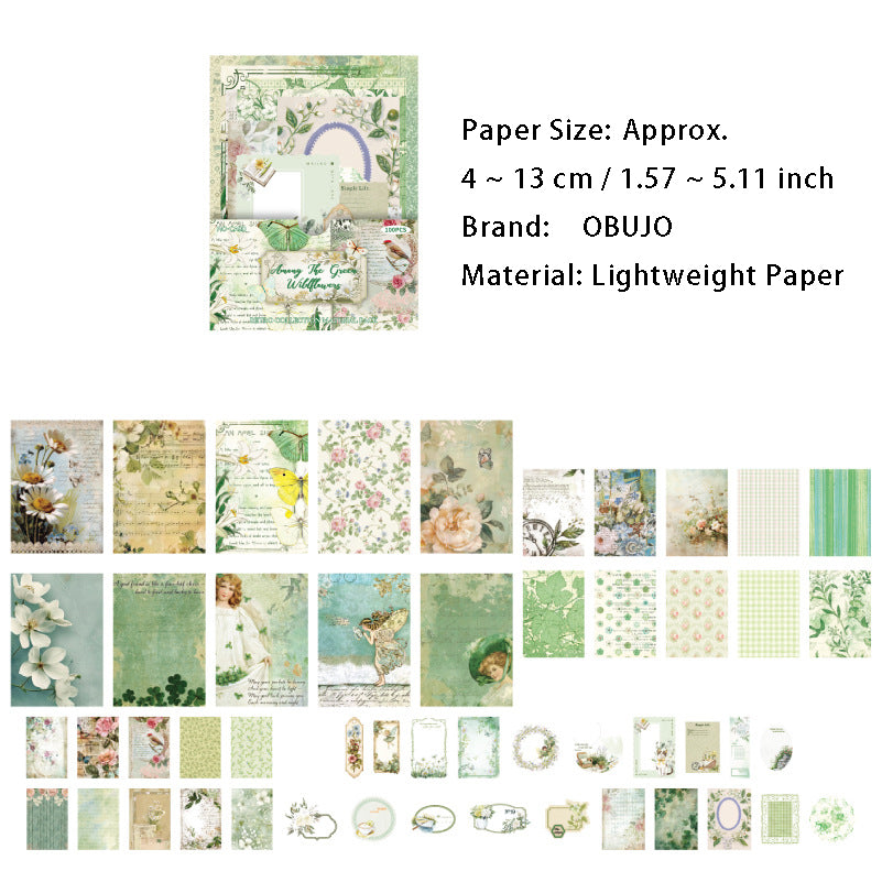 100 Pcs Floral Journal Paper TYYJ