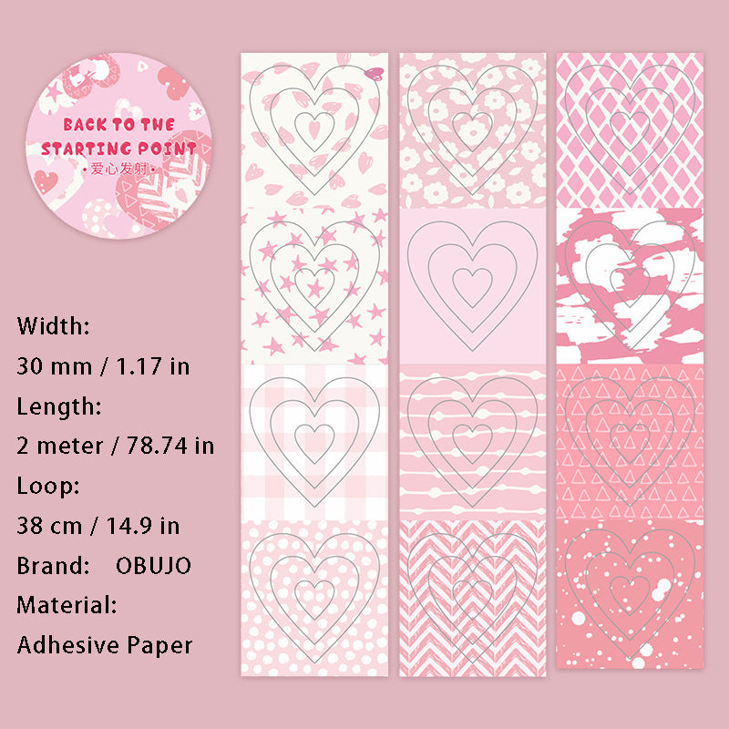 1 Roll Geometry Theme Stickers Tape HDZCQD