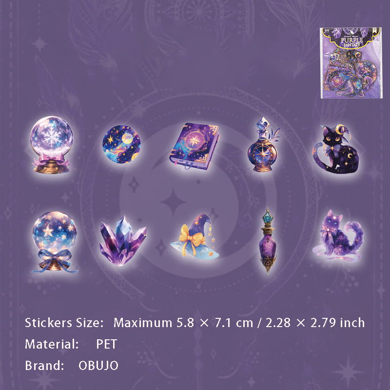 20 Pcs Maigc Theme PET Stickers MFSK