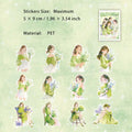24 Pcs Flower Girl PET Stickers PHSN