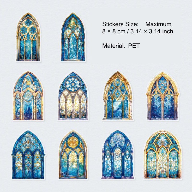 20 Pcs Shell Light Windows Stickers QCLL