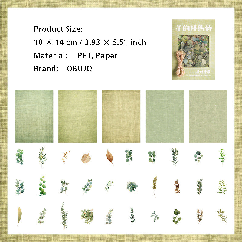 70 Pcs Floral Paper and Stickers Kit HDPTS