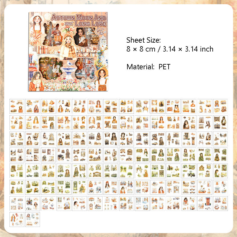 100 Sheets Seasonal PET Stickers HKSJ