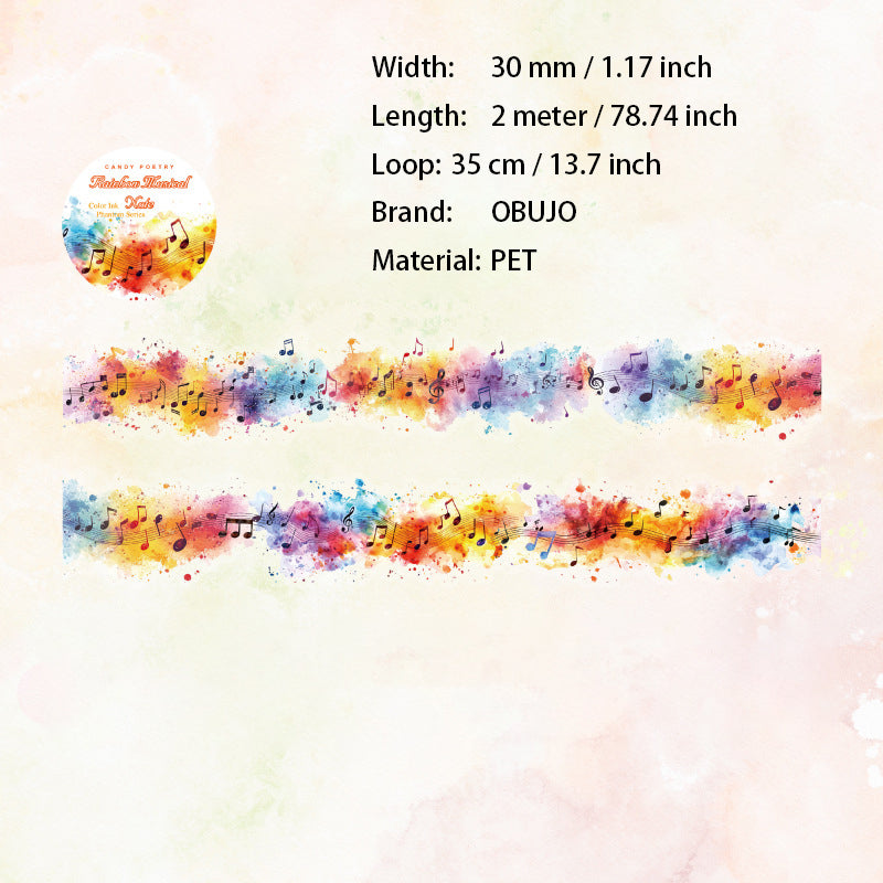 1 Roll Watercolor Art PET Tape CMHY