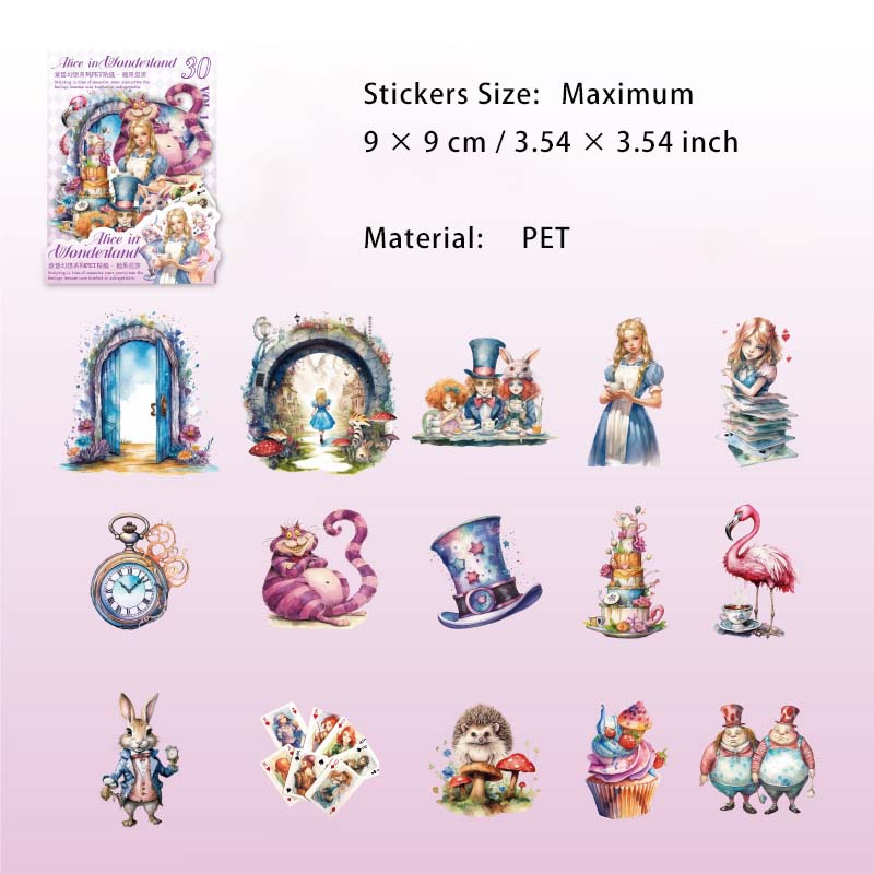 30 Pcs Fantasy Fairy Theme PET Stickers THHX